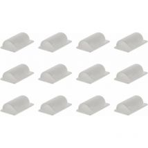 Lot de 12 clips larges (auto-collants) pour cordons et câbles