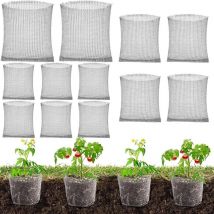 Tigrezy - Lot de 12 corbeilles à plantes de protection contre les campagnols, 1/3/5 gallon, sac en maille métallique en acier inoxydable, fleurs,