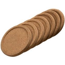 Lot de 12 dessous de verre ronds absorbants en liège pour la maison, le restaurant, le bureau et le bar, 10 cm (sans motifs)