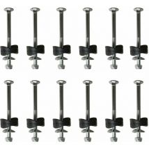 Tonchean Accessoires de trampoline,Set de 12 entretoises de trampoline avec vis pour la fixation du trampoline - accessoires de rechange pour