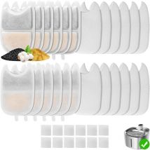 Lot de 12 Filtres pour Fontaine Eau Chat pour 4L Fontaine a Eau Chat sans Fil, Feriva Filtre de Fontaine à Boire pour Chat, Filtration Multiple