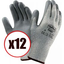 Ansell - Lot de 12 paires de gants de travail en lycra et kevlar Hyflex 11-630 EN388 anti coupure Taille - Taille 8
