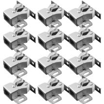 Feiyue - Lot de 12 loquets de porte d'armoire, quincaillerie robuste, loquet à rouleau, loquet à double rouleau
