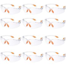 Lot De 12 Lunette De Sécurité Lunettes De Protection Travail Avec Lentilles Transparentes Anti-buée Lunette Protection Pour Jardin Laboratoire Chimie,