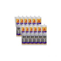 Lot de 12 mastic silicone Sika Sika Seal 109 Menuiserie - Blanc pvc - 300ml