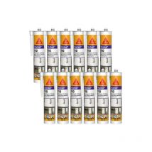 Lot de 12 mastics silicone Sika Sika Seal 110 Menuiserie & Vitrage - Blanc pvc - 300ml