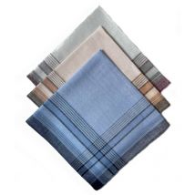 Lot de 12 mouchoirs Homme mathieu 40x40cm 100% coton