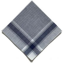 Lot de 12 mouchoirs homme Vichy 40x40 cm 100% coton