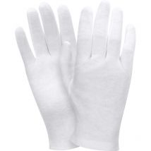 Lot De 15 Paires De Gants 21cm-Xl, En Coton Blanc, Confortables Et Respirants, Pour Les Soins De La Peau, L'examen Des Bijoux, Le Travail Quotidien,
