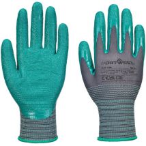 gant grip 15 en nitrile (pk12) - taille xxl - gris /vert - portwest