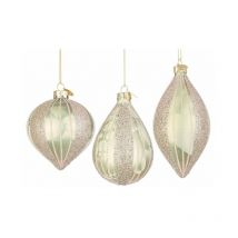 Lot de 12 pendentifs en cristal vert