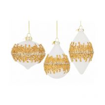 Lot de 12 Pendentifs Vt Luxe Blanc Ass3