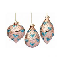 Lot de 12 Pendentifs Vt Luxe Or Rose Assortis, Dimensions : 12x