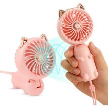 Mini ventilateur - portable, avec batterie rechargeable et 3 vitesses, pliable