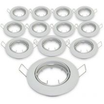 Lot de 12 supports encastrable orientable blanc D82