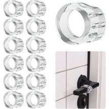Lot de 12 tampons de protection pour poignée de porte, tampons transparents pour poignée de porte, protection pour poignée de porte
