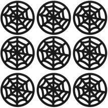 Lot de 12 tapis de table de fête en feutre pour Halloween