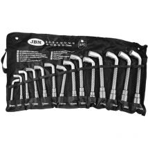 Lot jeu de 14 cles a pipe debouchees 6 pans 6 pans de 8 a 21 mm