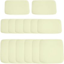 Lot de 14 housses de rechange coussins salon de jardin - 6 housses coussin d'assise, 8 housses coussin dossier - housses zippées polyester déperlant