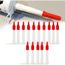 Lot de 15 capuchons de buse de calfeutrage en silicone avec cartouche de buse rouge de rechange