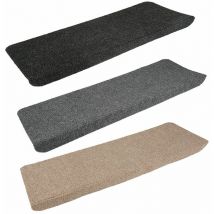 Sifree - Lot de 15 Tapis d'escalier Marchette Escalier 65x25 cm Marron