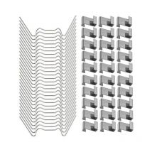 Lot de 150 Clips de Vitrage de Serre, avec 75 Clips de Fil w pour Vitrage en Serre et 75 Clips de Chevauchement en z pour Vitrage de Serre pour