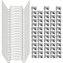 Lot de 150 Clips de Vitrage de Serre, avec 75 Clips de Fil W pour Vitrage en Serre et 75 Clips de Chevauchement en Z pour Vitrage de Serre pour