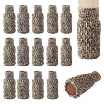 Lot de 16 chaussettes antidérapantes pour pieds de chaise, pieds de chaise, pieds de chaise, pieds de chaise tricotés pour protéger le sol contre les