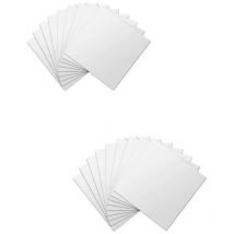 Dolaso - Lot de 18 pièces miroir carreaux autocollant miroir autocollant miroir mural pour décoration murale argent 15 x 15 cm
