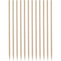Feiyue - Lot de 180 brochettes jetables en bambou 15 x 0,3 cm pour apéritif, barbecue, rôtissoire, pique-nique pour barbecue