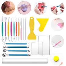 Fei Yu - Lot de 19 outils pour argile polymère, outils de sculpture