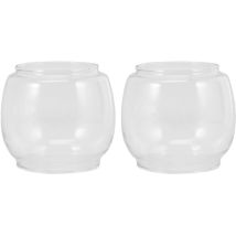 Feiyue - Lot de 2 abat-jours à kérosène pour bougies, abat-jour pour lampe à huile, petits abat-jours en verre pour éclairage extérieur
