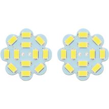 Lot De 2 Ampoules G4 Smd 12/24v Diamètre 30mm Connexion Arrière