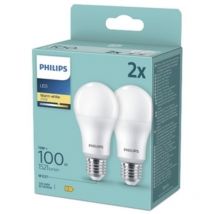 Signify - Lot de 2 ampoules led 13W A67 E27 chaud fr nd 2PF/6 disc Philips