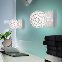 Lot de 2 appliques, boules de cristal, spots, interrupteurs, luminaires, spots