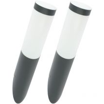 Arum Lighting - Lot de 2 Appliques murales valente Gris Anthracite extérieure E27