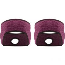 Feiyue - Lot de 2 bandeaux cache-oreilles pour activités de plein air, sport et fitness - rouge