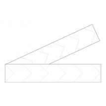Lot 2 bandes 52mm x 1m - Chevrons Blanc - 4641157