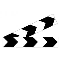 Lot 2 bandes 52mm x 1m - Chevrons Noir - 4641140