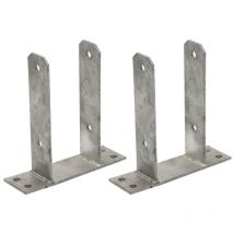 Lot de 2 Base en U pour poteau en bois de 7 cm Ancrage Metálica U Support de poteau en bois 16x20x7,1 cm