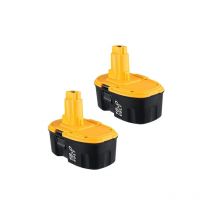 Lot de 2 batteries de rechange DC9096 Ni-MH 18 v 4.6Ah pour DeWalt DC9096 DE9098 DW9096 DW9096 DW9095 DW9503 DE9503 DE9039 Black&Yellow