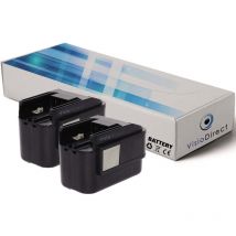 Visiodirect - Lot de 2 batteries pour aeg Milwaukee best 9.6X Super perceuse 2000mAh 9.6V
