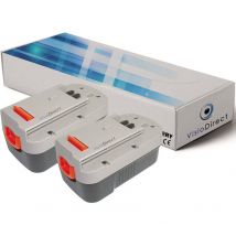 Visiodirect - Lot de 2 batteries pour Black et Decker CDC180AK perceuse sans fil 3000mAh 18V