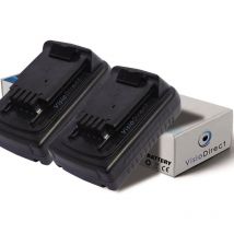 Visiodirect - Lot de 2 batteries pour Black et Decker LGC120 cultivateur électrique 1500mAh 18V