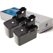 Visiodirect - Lot de 2 batteries pour Bosch gbm 7.2 VES-2 perceuse sans fil 3000mAh 7.2V