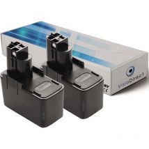 Visiodirect - Lot de 2 batteries pour Bosch gsb 12 VSP-3 perceuse à percussion 3000mAh 12V