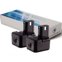 Lot de 2 batteries pour Hitachi FWH12DC3 2000mAh 12V