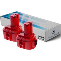 Lot de 2 batteries pour Makita 6317D perceuse sans fil 3000mAh 12V