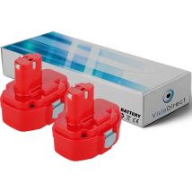 Visiodirect - Lot de 2 batteries pour makita JR140DWA Scie alternative 14.4V 3000mAh