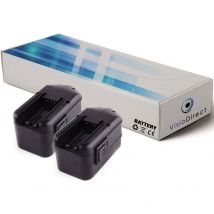 Lot de 2 batteries pour Milwaukee 0625-20 perceuse visseuse 3300mAh 18V